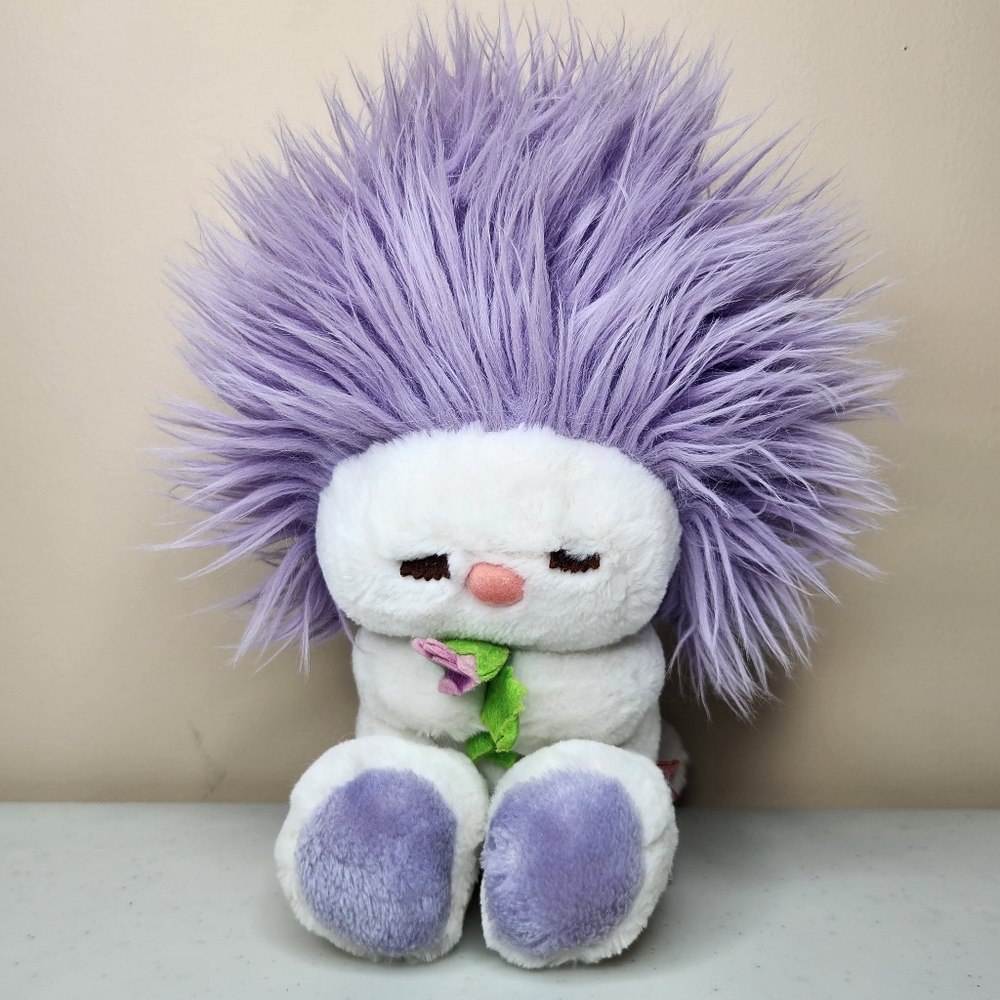 Vintage 1982 Dakin Frou Frou Nature Babies Plush Purple Hair 8" Korea
